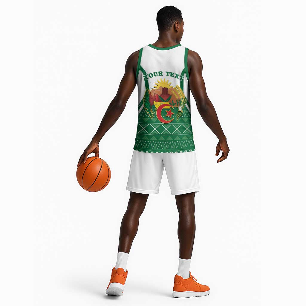Personalized Afro Algeria Basketball Jersey Coat Of Arms African Pattern LT14