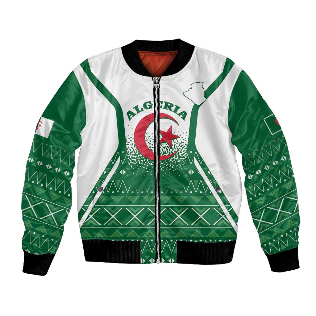 Personalized Afro Algeria Bomber Jacket Coat Of Arms African Pattern