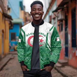 Personalized Afro Algeria Bomber Jacket Coat Of Arms African Pattern