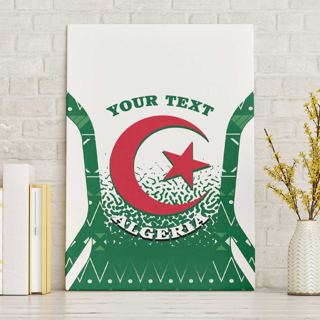 Personalized Afro Algeria Canvas Wall Art Coat Of Arms African Pattern