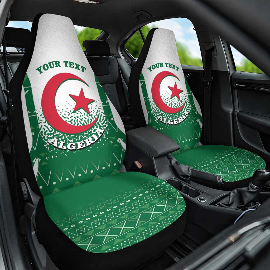 Personalized Afro Algeria Car Seat Cover Coat Of Arms African Pattern