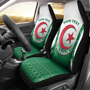 Personalized Afro Algeria Car Seat Cover Coat Of Arms African Pattern