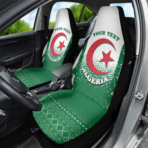 Personalized Afro Algeria Car Seat Cover Coat Of Arms African Pattern