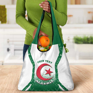 Personalized Afro Algeria Grocery Bag Coat Of Arms African Pattern