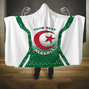 Personalized Afro Algeria Hooded Blanket Coat Of Arms African Pattern