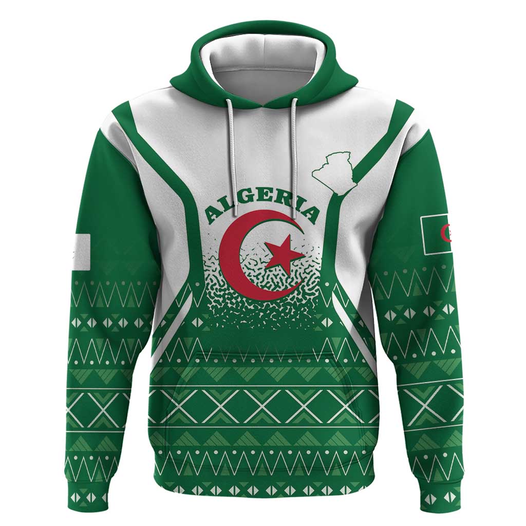 Personalized Afro Algeria Hoodie Coat Of Arms African Pattern