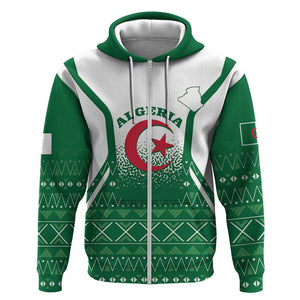 Personalized Afro Algeria Hoodie Coat Of Arms African Pattern