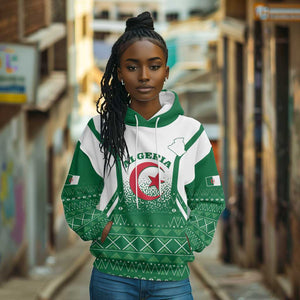 Personalized Afro Algeria Hoodie Coat Of Arms African Pattern