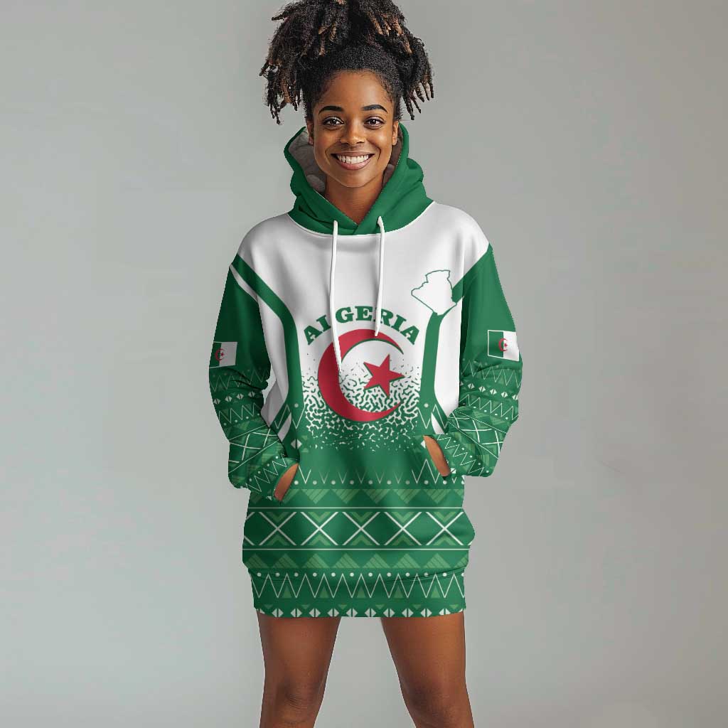 Personalized Afro Algeria Hoodie Dress Coat Of Arms African Pattern