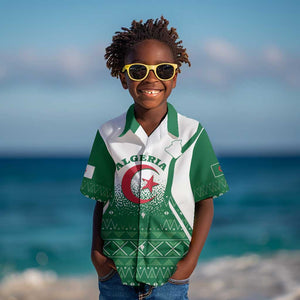 Personalized Afro Algeria Kid Hawaiian Shirt Coat Of Arms African Pattern