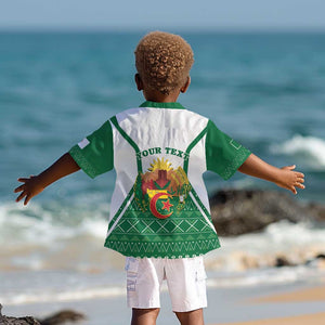 Personalized Afro Algeria Kid Hawaiian Shirt Coat Of Arms African Pattern