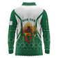 Personalized Afro Algeria Long Sleeve Polo Shirt Coat Of Arms African Pattern