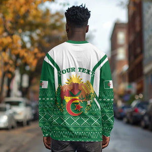 Personalized Afro Algeria Long Sleeve Shirt Coat Of Arms African Pattern