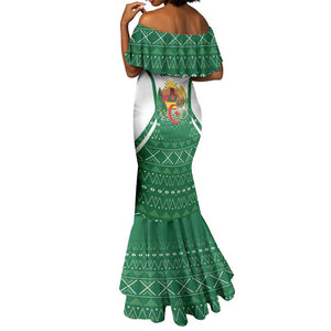 Personalized Afro Algeria Mermaid Dress Coat Of Arms African Pattern