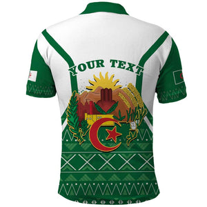 Personalized Afro Algeria Polo Shirt Coat Of Arms African Pattern