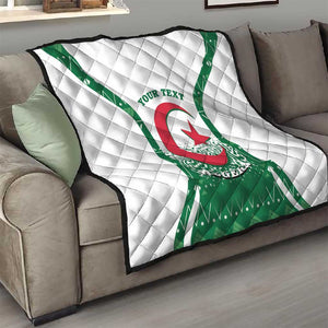 Personalized Afro Algeria Quilt Coat Of Arms African Pattern