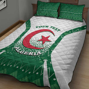 Personalized Afro Algeria Quilt Bed Set Coat Of Arms African Pattern