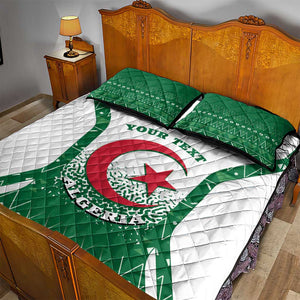 Personalized Afro Algeria Quilt Bed Set Coat Of Arms African Pattern