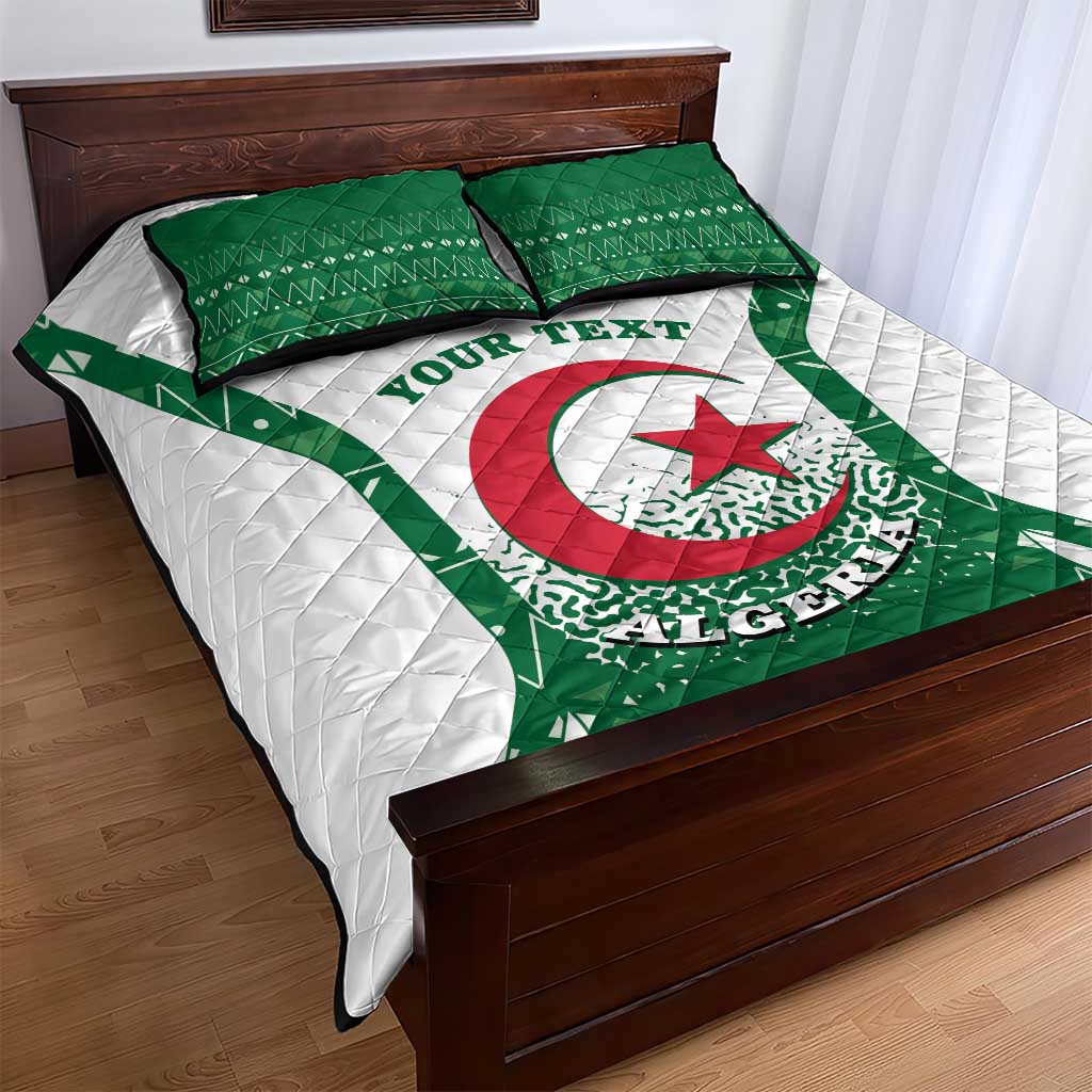 Personalized Afro Algeria Quilt Bed Set Coat Of Arms African Pattern