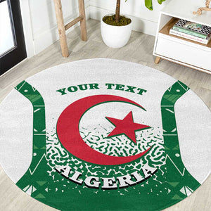 Personalized Afro Algeria Round Carpet Coat Of Arms African Pattern