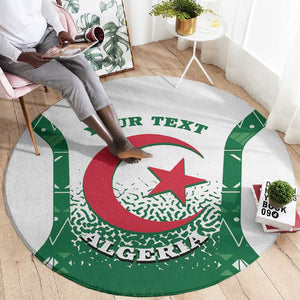 Personalized Afro Algeria Round Carpet Coat Of Arms African Pattern