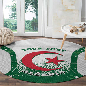 Personalized Afro Algeria Round Carpet Coat Of Arms African Pattern