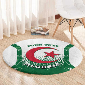 Personalized Afro Algeria Round Carpet Coat Of Arms African Pattern