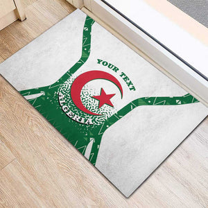 Personalized Afro Algeria Rubber Doormat Coat Of Arms African Pattern