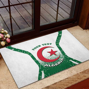 Personalized Afro Algeria Rubber Doormat Coat Of Arms African Pattern