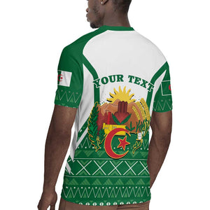 Personalized Afro Algeria Rugby Jersey Coat Of Arms African Pattern