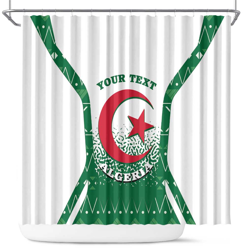 Personalized Afro Algeria Shower Curtain Coat Of Arms African Pattern