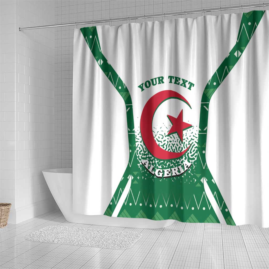 Personalized Afro Algeria Shower Curtain Coat Of Arms African Pattern