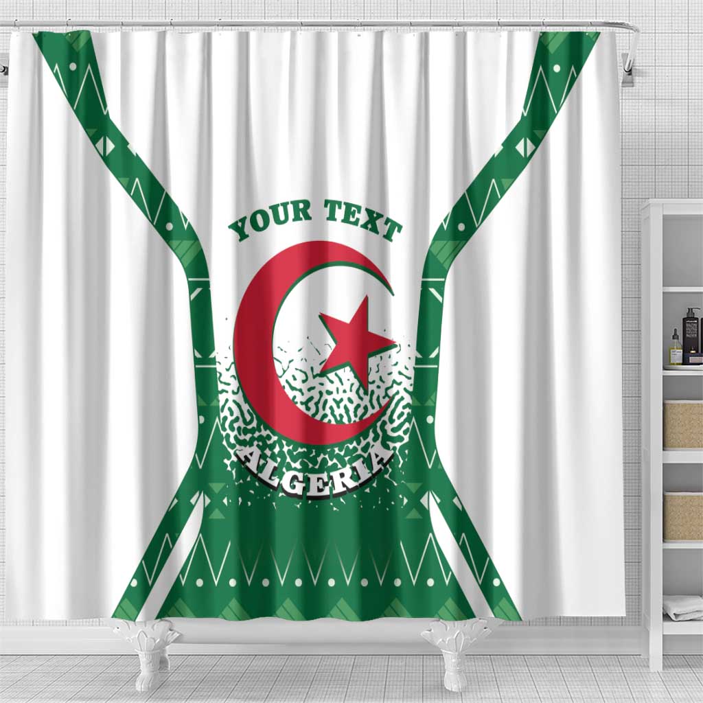 Personalized Afro Algeria Shower Curtain Coat Of Arms African Pattern
