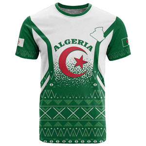 Personalized Afro Algeria T shirt Coat Of Arms African Pattern