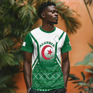 Personalized Afro Algeria T shirt Coat Of Arms African Pattern