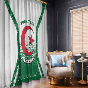 Personalized Afro Algeria Window Curtain Coat Of Arms African Pattern