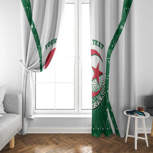 Personalized Afro Algeria Window Curtain Coat Of Arms African Pattern