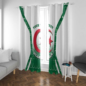 Personalized Afro Algeria Window Curtain Coat Of Arms African Pattern