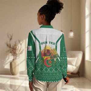 Personalized Afro Algeria Women Casual Shirt Coat Of Arms African Pattern