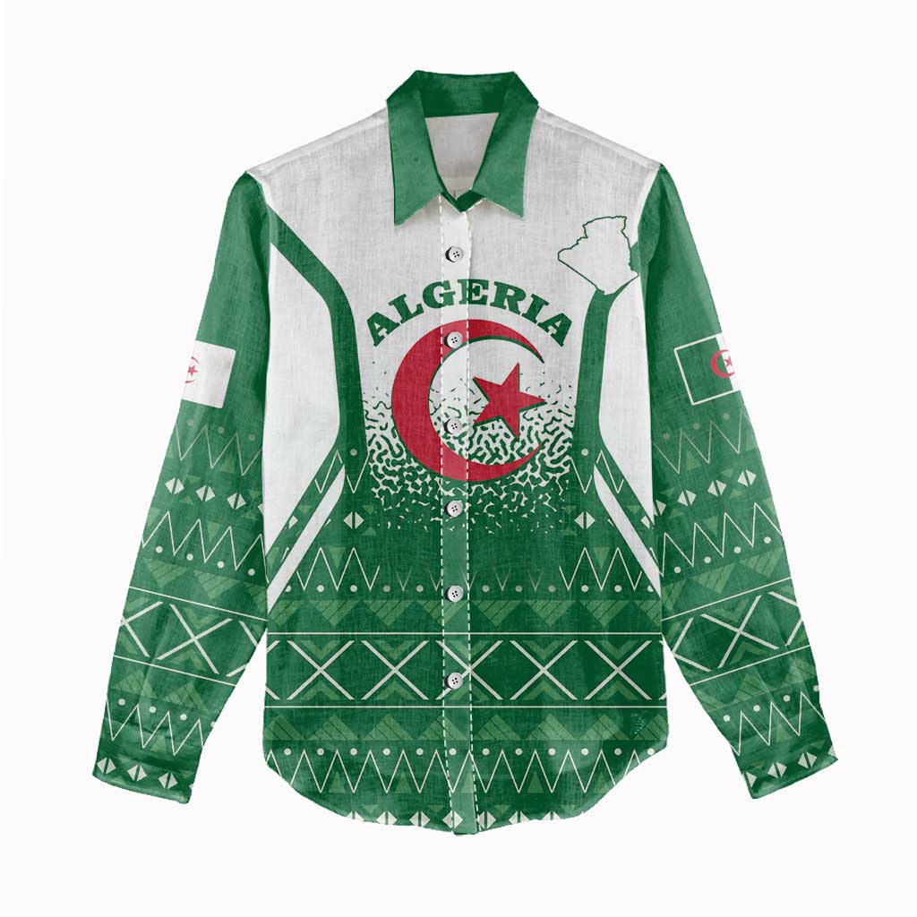 Personalized Afro Algeria Women Casual Shirt Coat Of Arms African Pattern LT14