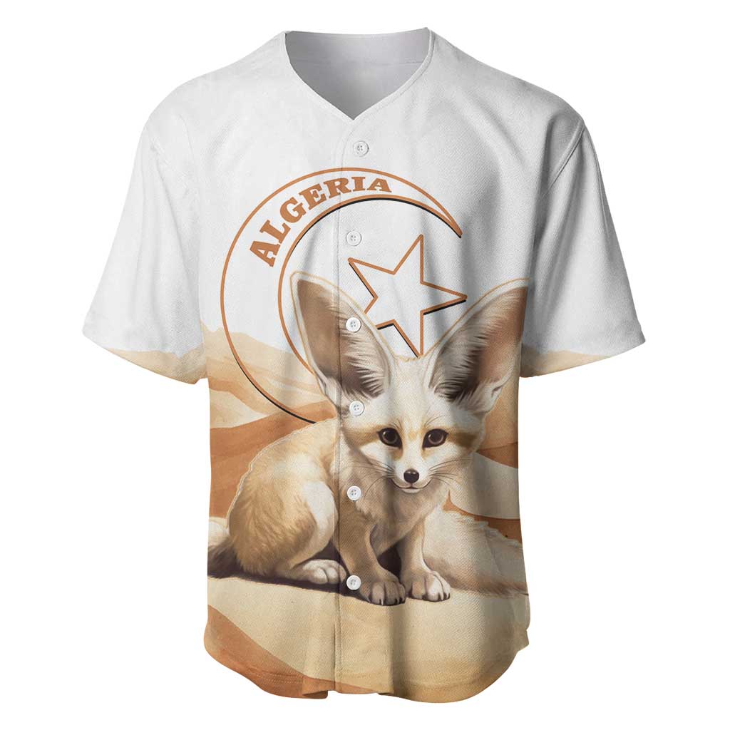 Afro Algeria Fennec Fox Baseball Jersey Algerian Sahara Vulpes zerda