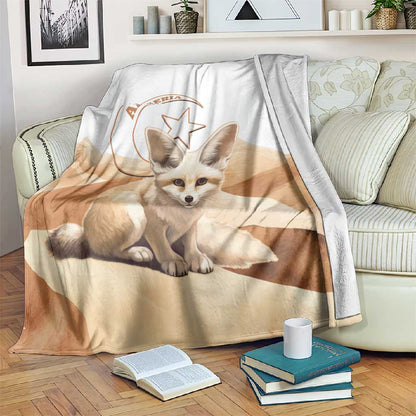 Afro Algeria Fennec Fox Blanket Algerian Sahara Vulpes zerda