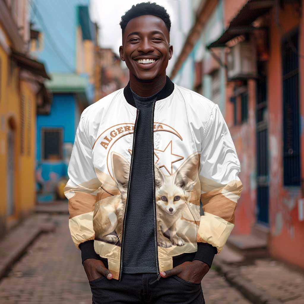 Afro Algeria Fennec Fox Bomber Jacket Algerian Sahara Vulpes zerda