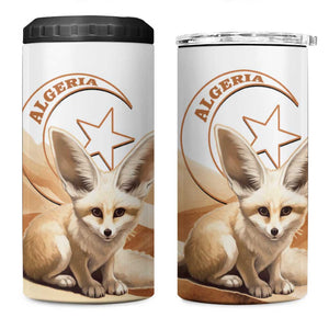 Afro Algeria Fennec Fox 4 in 1 Can Cooler Tumbler Algerian Sahara Vulpes zerda