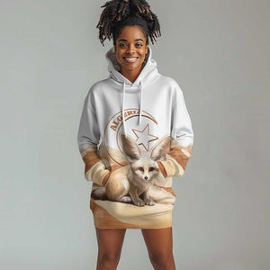 Afro Algeria Fennec Fox Hoodie Dress Algerian Sahara Vulpes zerda