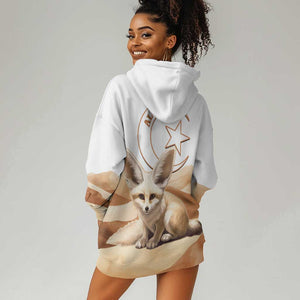 Afro Algeria Fennec Fox Hoodie Dress Algerian Sahara Vulpes zerda