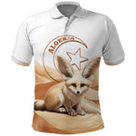 Afro Algeria Fennec Fox Polo Shirt Algerian Sahara Vulpes zerda