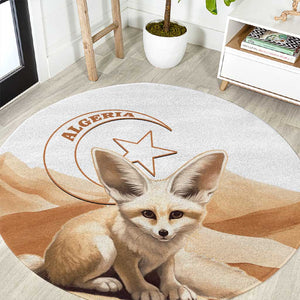 Afro Algeria Fennec Fox Round Carpet Algerian Sahara Vulpes zerda