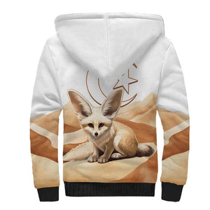 Afro Algeria Fennec Fox Sherpa Hoodie Algerian Sahara Vulpes zerda