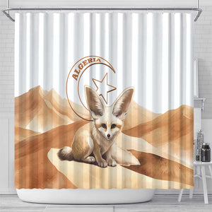 Afro Algeria Fennec Fox Shower Curtain Algerian Sahara Vulpes zerda